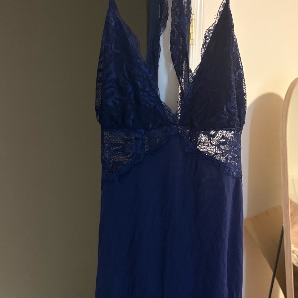 Navy Lace Chemise